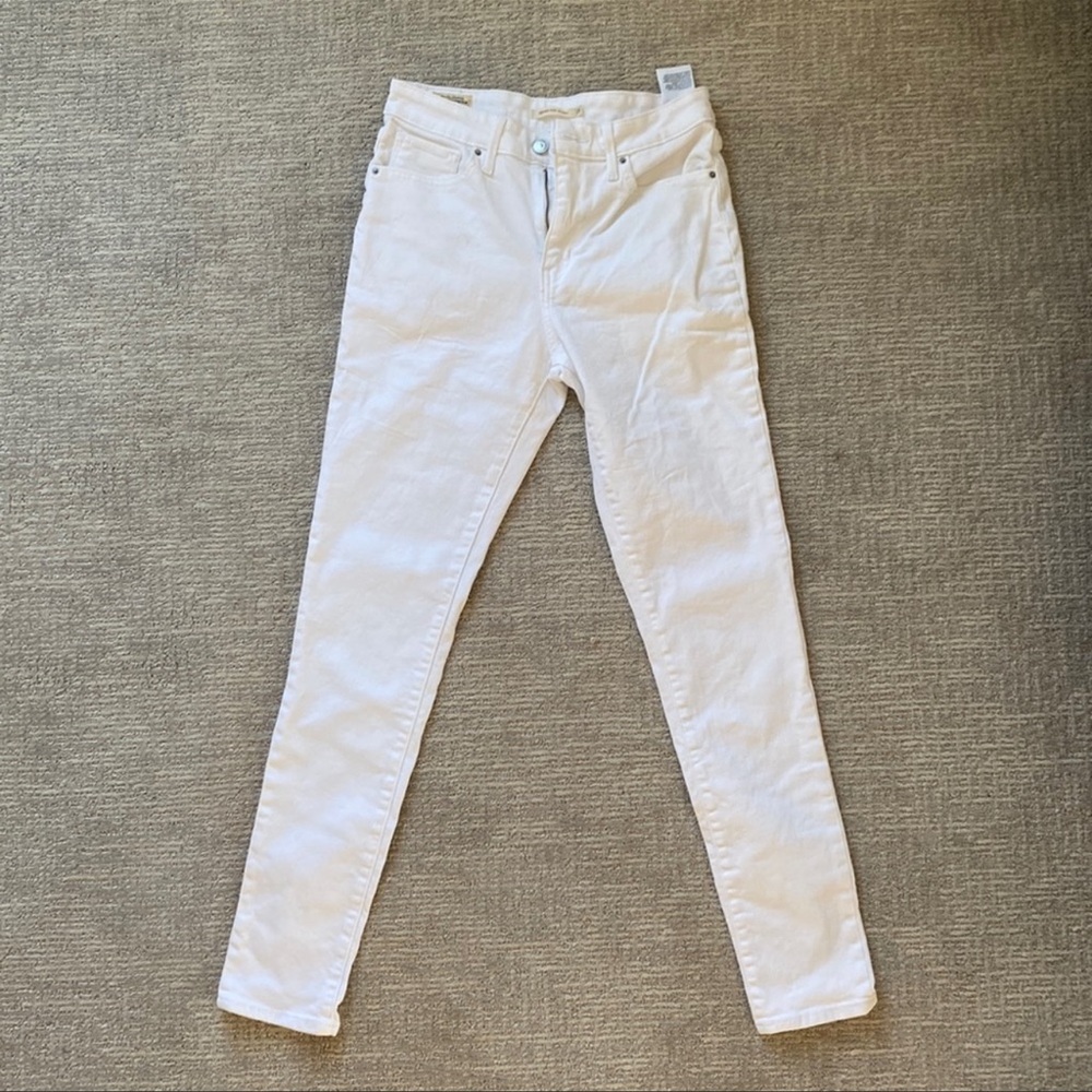 Levi's White 721 High Rise Skinny Jeans | Size 29